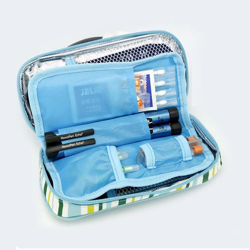 Large Insulated Portable Outdoor Medicine Cooler Bag for Insulin with Ice Pack
