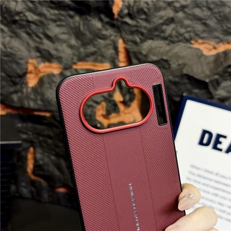 Чехол для Nothing phone 4A Красная Рамка Камеры Роскошный Текстурированный Ультимативный Дизайн Кожаный Защитный Мягкий Чехол Обложка
