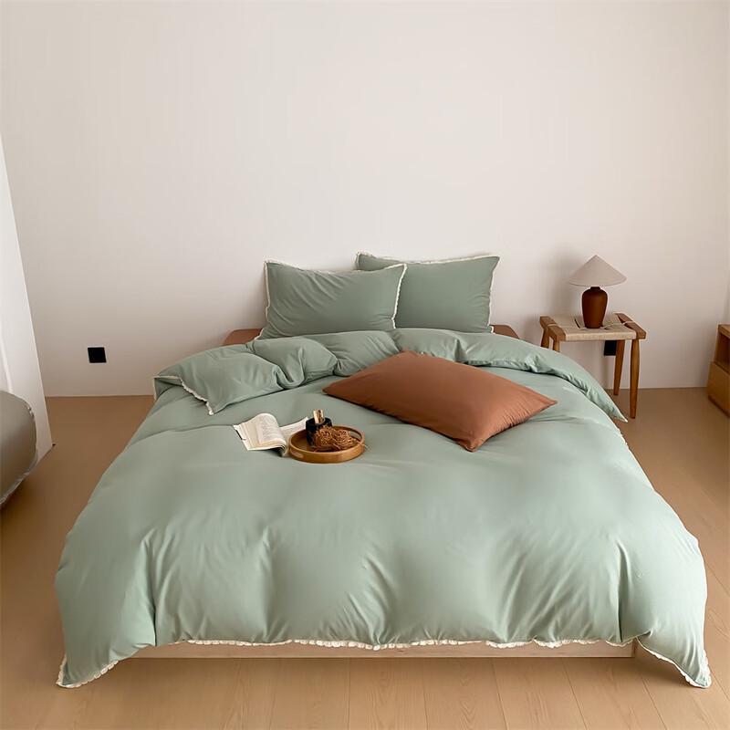 COMOLIVING Elf Cannelé Lace Bedding Set