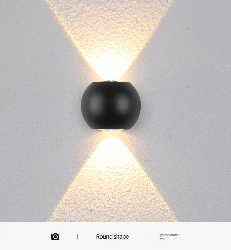 Уличный настенный светильник LED лампа для террасы на крыльце Современный молдинг для внешней стены Садовый светильник для номера дома Водонепроницаемый настенный светильник