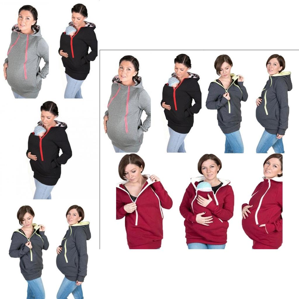 Уютная и теплая толстовка-кенгуру для беременных мам, папа, переноска-слинг для ребенка, держатель для питомца