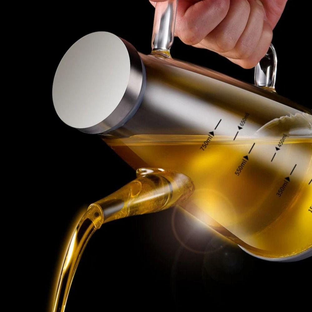Leakproof Cooking Oil Bottle Rubber Base Soy Sauce Pot Multipurpose Glass Oil Cruet Container  Home