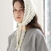 POHIES CROCHET BANDANA SCARF-IVORY