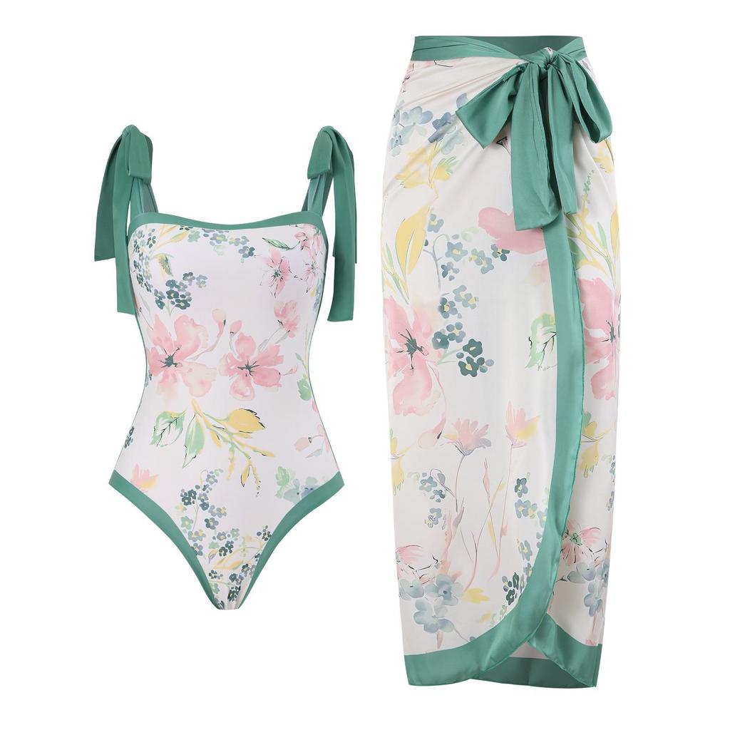 Ретро слитный женский купальник 2025 - Европейский и американский стиль пляжное бикини