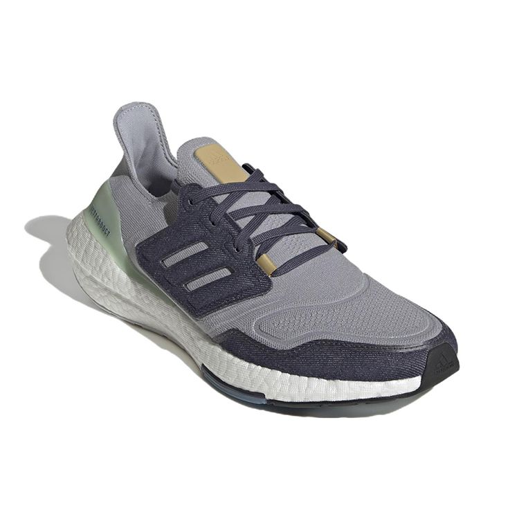 adidas UltraBoost 22 Halo Silver Мужские кроссовки Тень-Темно-Синий Льняно-Зеленый GX9158
