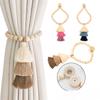 1 упаковка подхватов для штор, магнитные подхваты для штор из дерева, бусины в стиле бохо, подхваты для штор, держатели для штор, настенный декор для детской комнаты