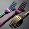 Изготовленные на заказ нож и вилка для западной кухни из нержавеющей стали, титановое покрытие, многофункциональная обработка методом pvd, цветной подарочный набор 1010