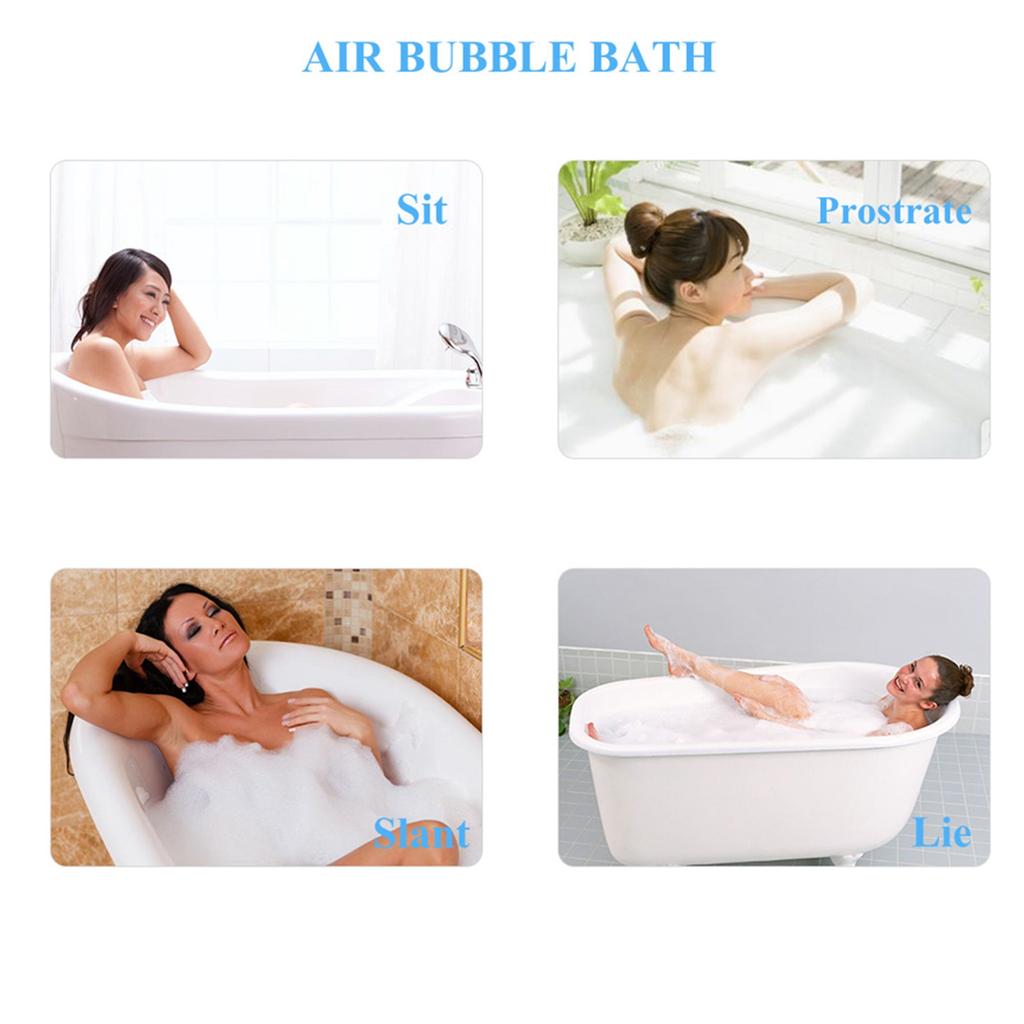 Water Resistant Air Bubble Bath Tub Ozone Body Spa Massage Mat with Air Hose