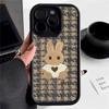 Милый Чехол для Телефона с Принтом Белого Кролика, Мягкий, Ударопрочный, Совместимый с Apple iPhone