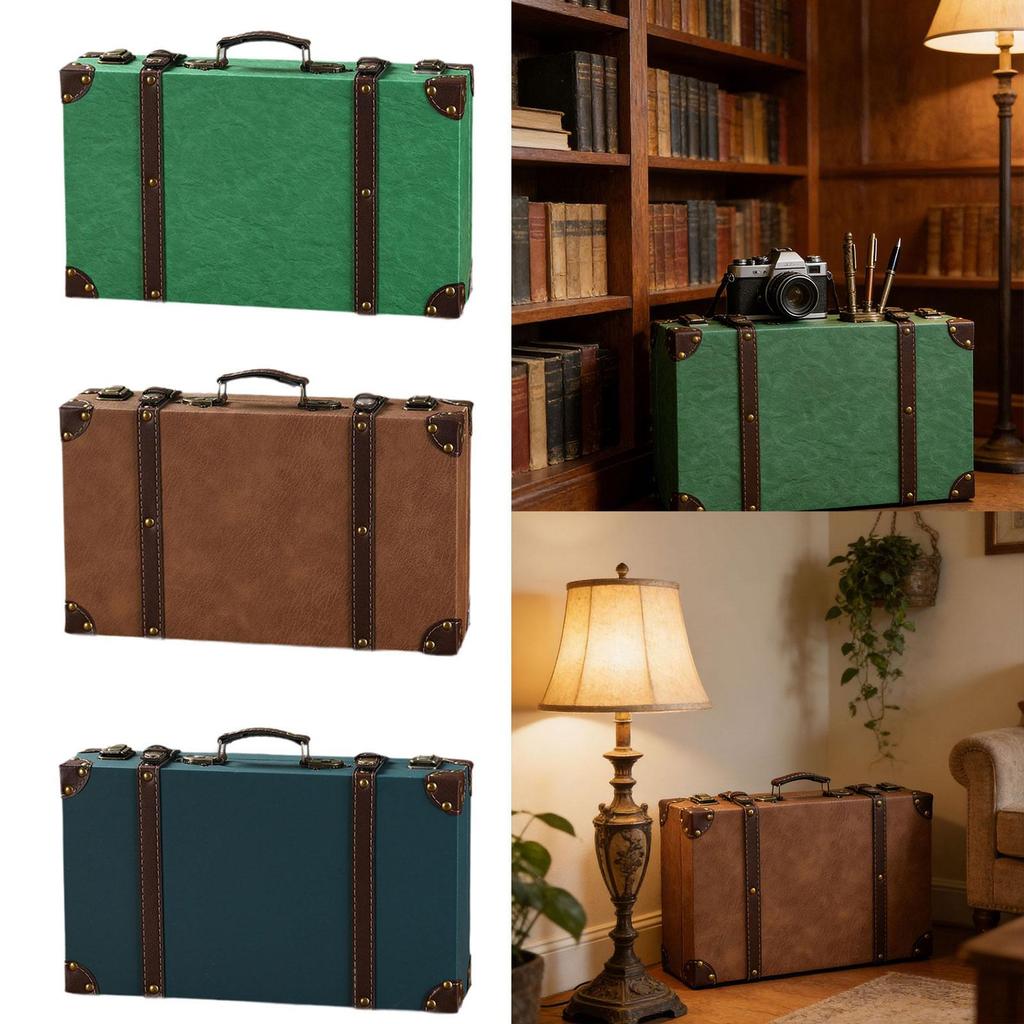 Антикварный чемодан декоративная коробка для хранения украшения старомодные сундуки чемодан