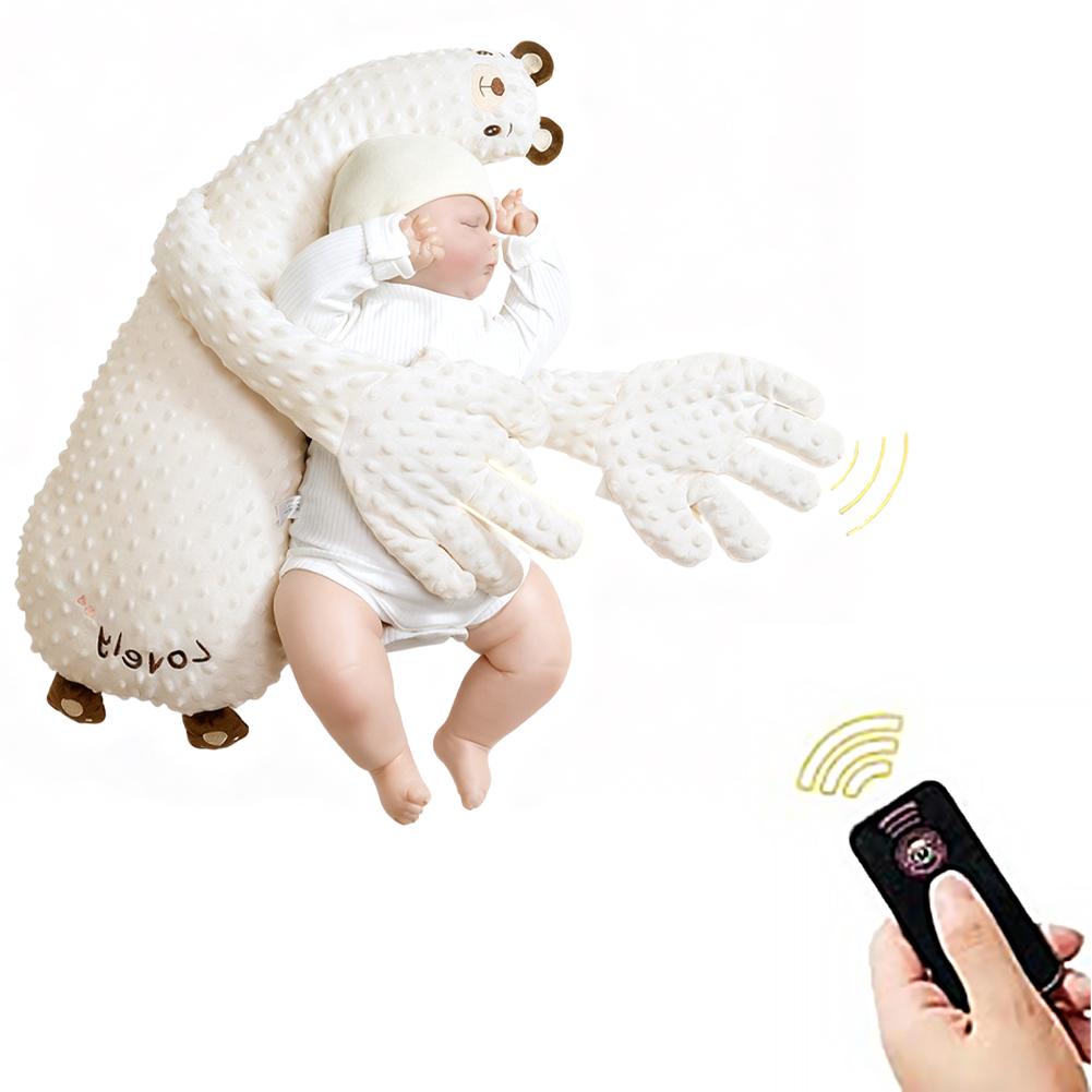 Anti-Startle Baby Soothing Hand, Newborn Sleep Aid Pillow with Hug & Pat Simulation, Calming Companion for Crib & Travel