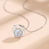 New 925 Sterling Silver Necklace Female Fritillary Tide Dream Falling Star Moon Necklace Clavicle Chain Pendant Jewelry