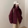 Стильная и простая однотонная куртка-пуховик 2024 года, зимняя новая утепленная женская куртка-хлеб
