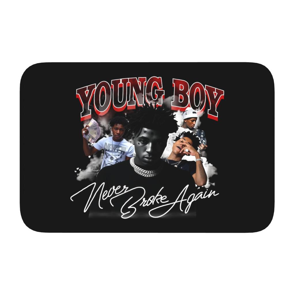 Custom Rapper NBA YoungBoy Never Broke Again  Front Floor Door Entrance Mat Outdoor  Bath Kitchen Doormat Bedroom Carpet Rug