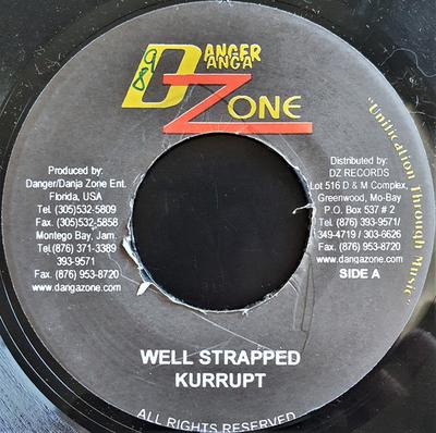7-дюймовая пластинка KID KURRUPT / NINJA KID - Well Strapped / Gal Dem Way NONE Danger Danga Zo 2004 Ямайка Регги, Ска и Даб Б/у