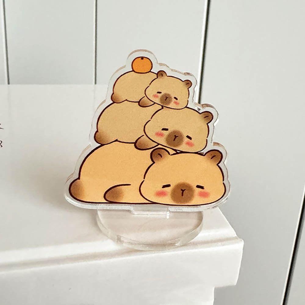 Акриловая подставка для карточек с капибарой, вдохновляющий держатель для обучающих заметок, акриловая подставка для карточек с героями мультфильмов