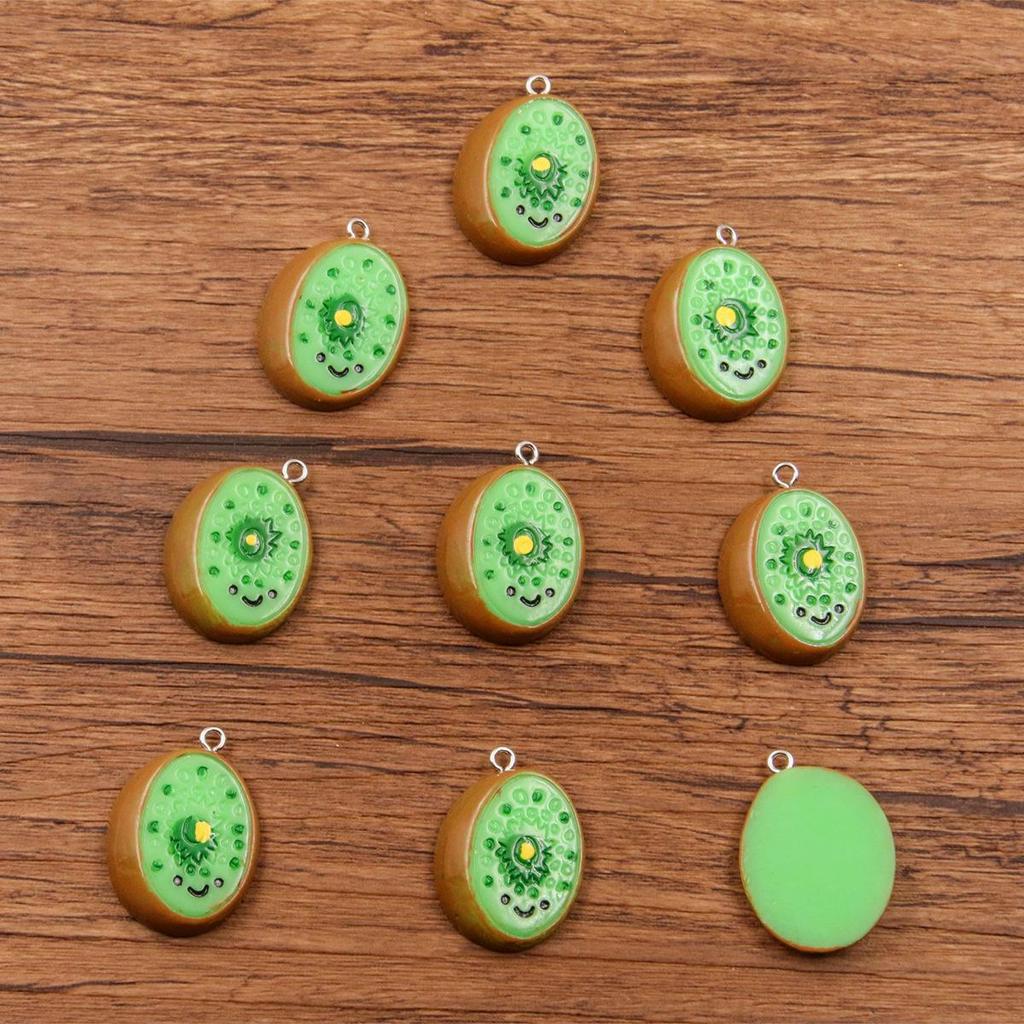 DIY Resin Accessories: Cute Fruit & Veggie Slice Series (Lemon, Strawberry, Watermelon, Lotus Root, Banana Pendants)