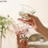 Creative Glass Flower Shaped Cup High Footed Yogurt Cup Dessert Cup Milk Beverage Cups Juice Cups Household Cute Water Cups