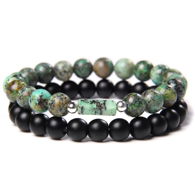 GolbalJew 2 шт. браслет из бисера для мужчин натуральный тигровый глаз гематит обсидиан браслеты из бисера Homme Energy Stretch браслет мужские ювелирные изделия
