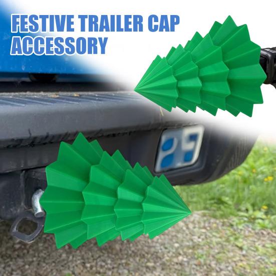 Christmas Tree Shape Trailer Cap Decorative Hitch Ball Cover Anti-Rust