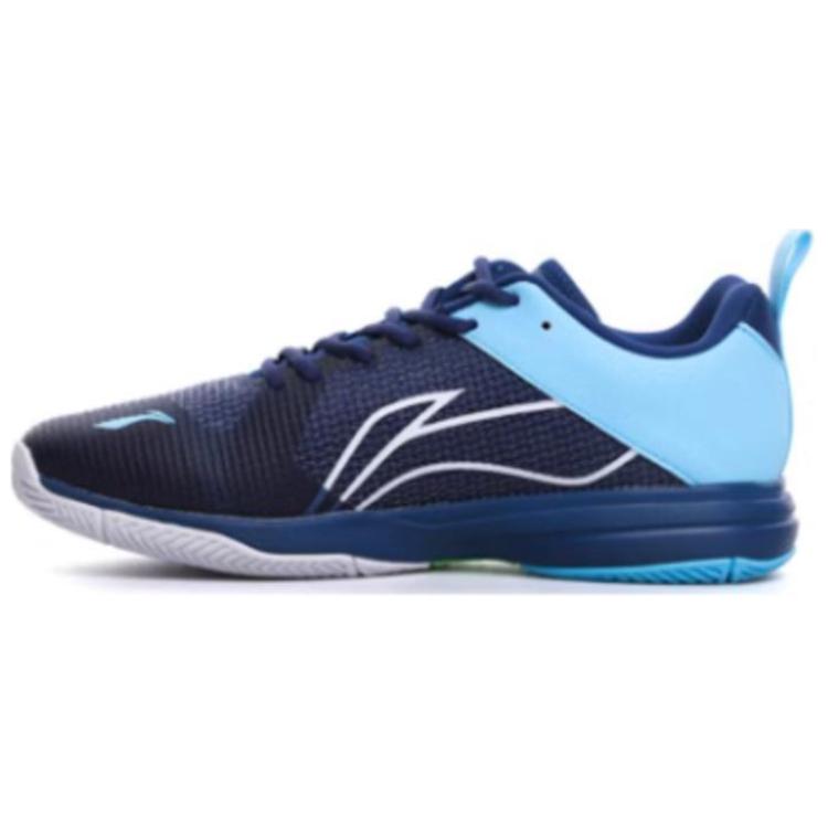 Li-Ning Удобные универсальные прочные дышащие низкие кроссовки для бега унисекс синие черные AVQS003-2