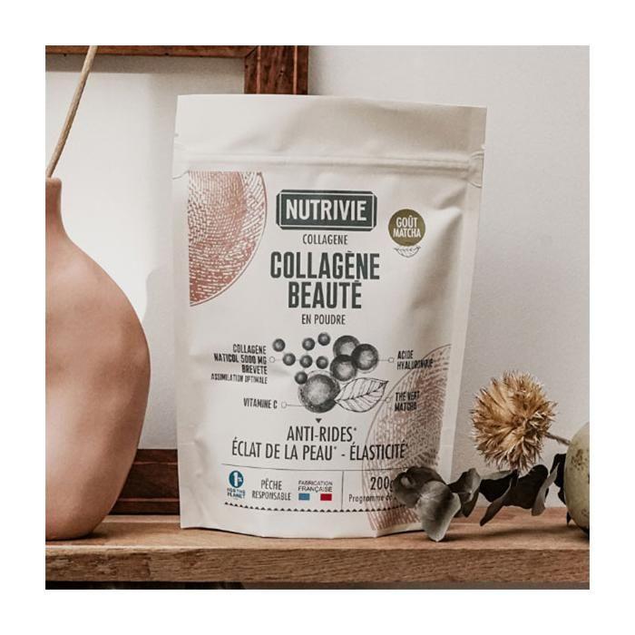Nutrivie Collagène Beauté de la Peau Goût Matcha Doypack 200g