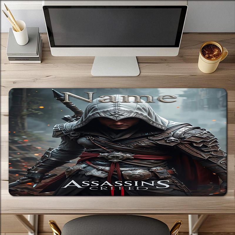 Custom Name Assassin'S Theme Mouse Pad Non Slip Rubber Base Multifunctional Office Home Decor Perfect For Workspace Personalization