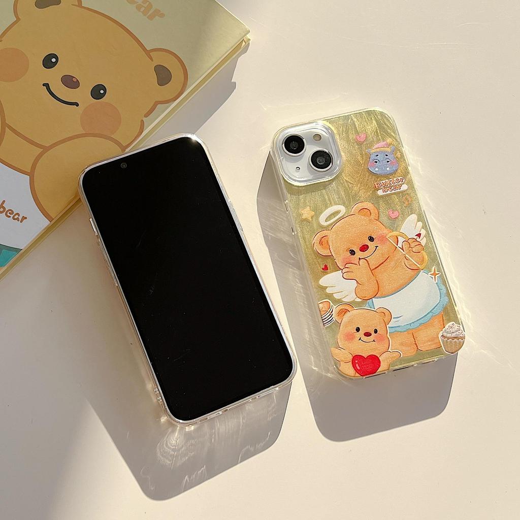 Силиконовый чехол с изображением медведя-купидона для Xiaomi Redmi Note 12 11 Samsung A54 A24 A14 Oppo A78 A58 A38 Tecno Spark 10 30C Funda Painted Cover Soft TPU Bumper