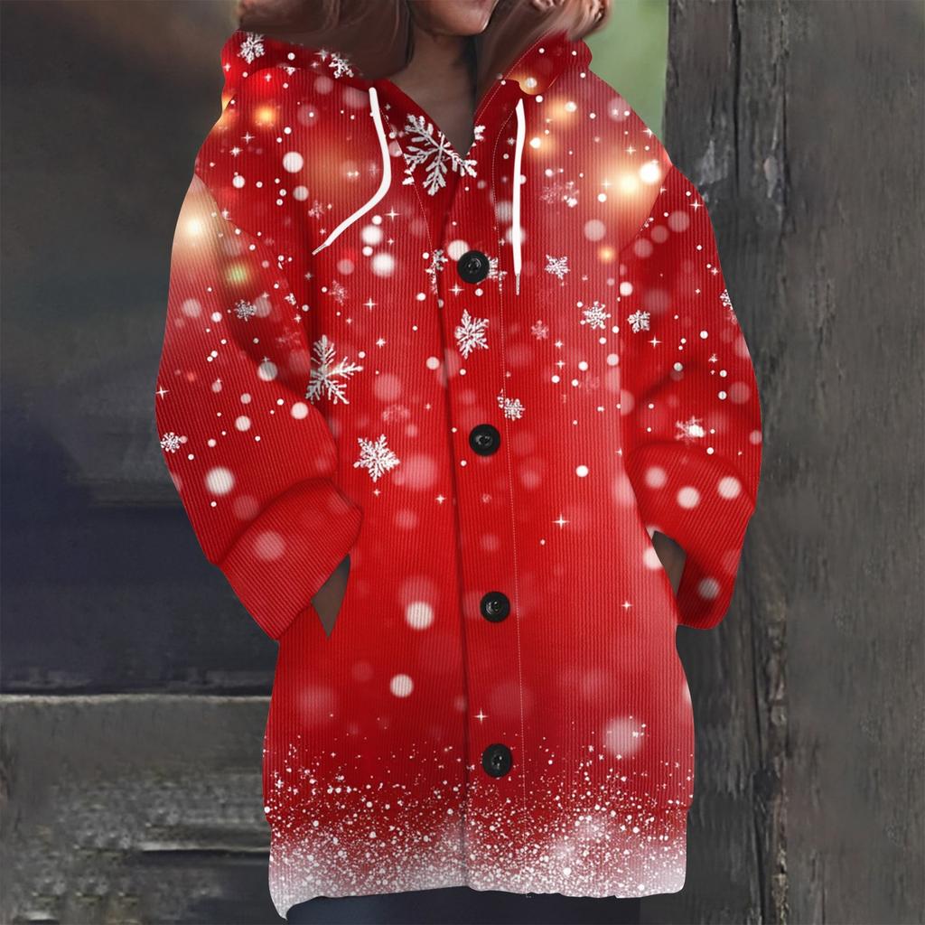 Свитшоты для женщин Вязаный свитер с длинным рукавом Принт Вязаный худи с пуговицами Кардиган Пальто