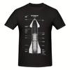 Мужская винтажная футболка SpaceX Starship SN15 с техническим рисунком, с круглым вырезом, с характеристиками ракеты SpaceX, повседневная футболка на все сезоны - Мужская S...