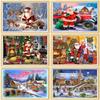 5D Diy Diamond Painting Full Diamond Round Santa Diamond Mosaic Christmas Winter Diamond Embroidery Cross Stitch Home Decoration