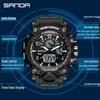 Sanda Teen Multi-functional Waterproof Sports Watch with Alarm & Luminous Display