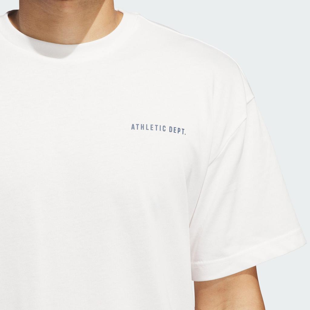 Adidas Select Graphic T-Shirt Soft Skin Comfortable Lightweight Short Sleeve Men Tops White Gray-Blue JC9091