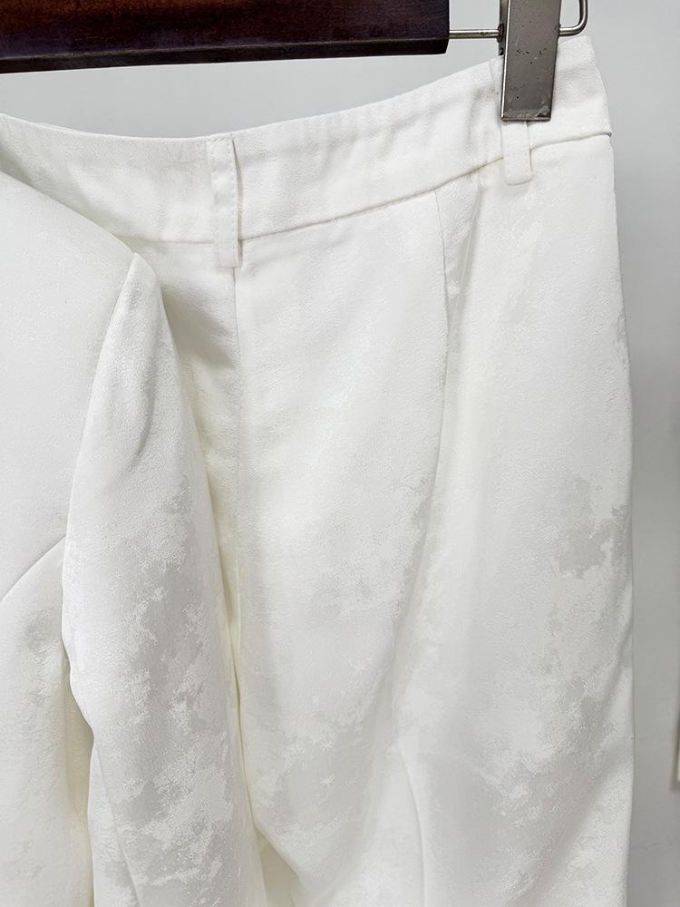 В наличии: 2025 Европейская и Американская Мода Знаменитостей Элегантный Жаккардовый Двубортный Пиджак Комплект