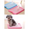 Double Layer Resin Pee Toilet Training Fence Tray with Column for Indoor Puppy Dogs
