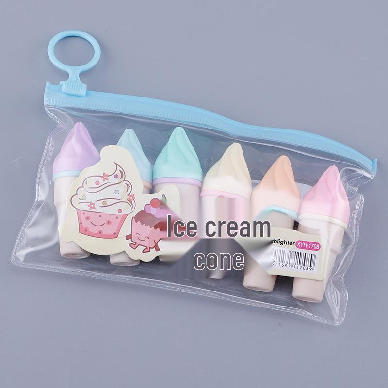 Back-to-School Macaron Ice Cream Cone Highlighter - XYH-1708