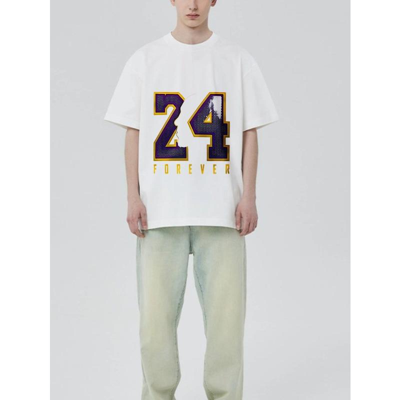 Черная футболка с графикой 24 Forever и силуэтным дизайном для повседневной носки