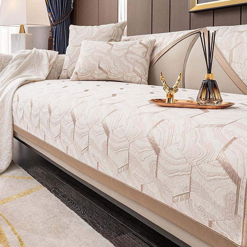 1pc Chenille Minimalist Modern Sofa Slipcover, Four Season Universal Furniture Protection Cover Couch Cover Suitable for Bedroom Office Living Room