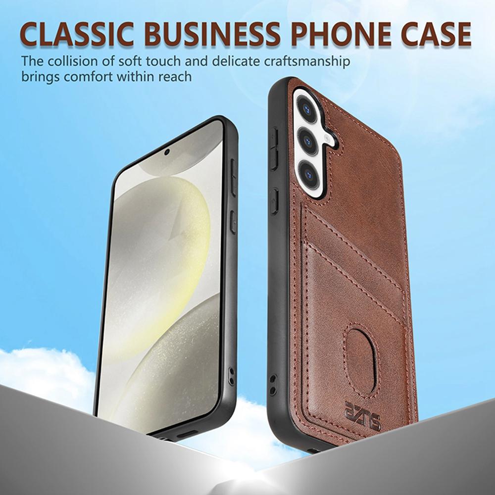 AZNS K1 Series For Samsung Galaxy A56 5G Case Calf Texture Anti-Drop PU+TPU Phone Cover with 2 Card Slot