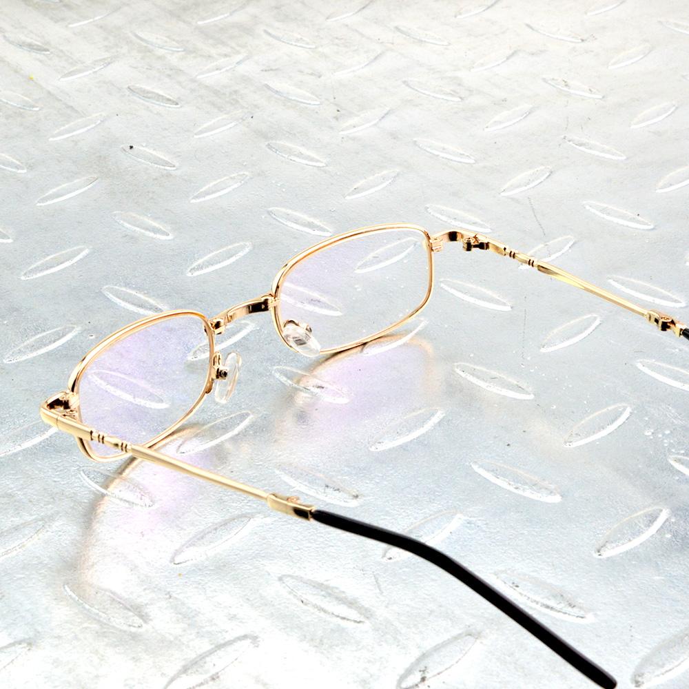 Очки для чтения в оправе из золотого никель-медного сплава Сверхлегкие портативные складные очки во всю оправу +0,75 +1 +1,25 +1,5 от +1,75 до +4