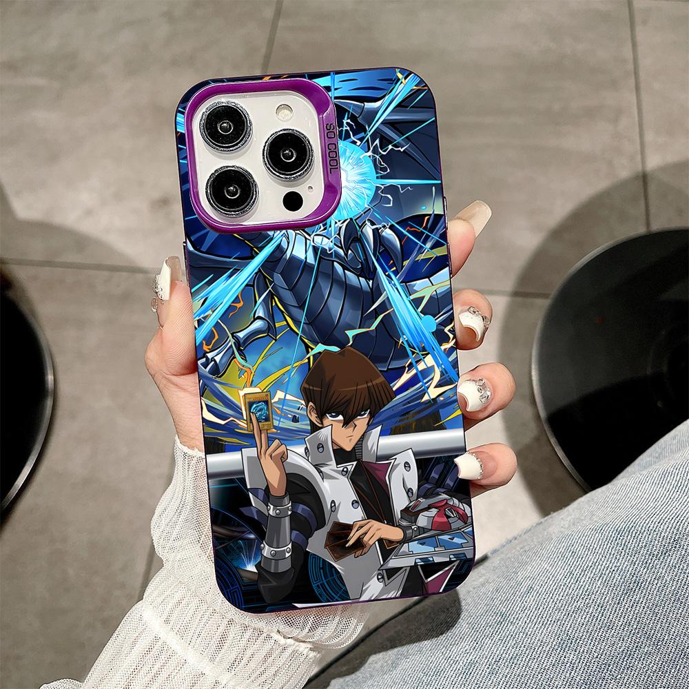 Yugioh Seto Kaiba Phone Case for iPhone 17 16 15 14 13 12 11 X XR XS Air Pro Max Plus Purple Colorful Silver Cover