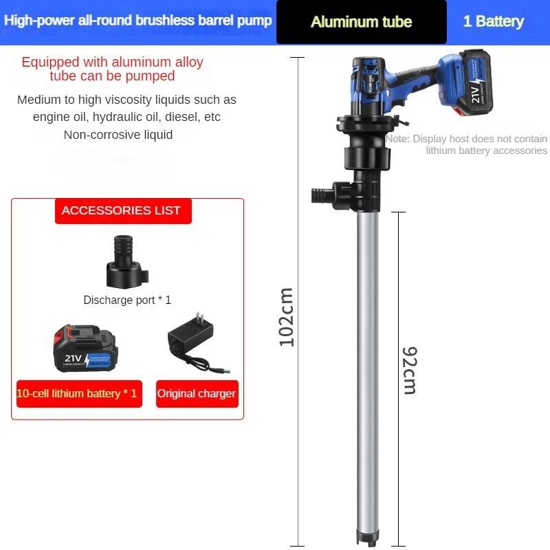 Портативный литиевый аккумулятор Масляный дизельный насос Специальный бесщеточный насос для масляной бочки Высокомощный аккумуляторный заправочный насос