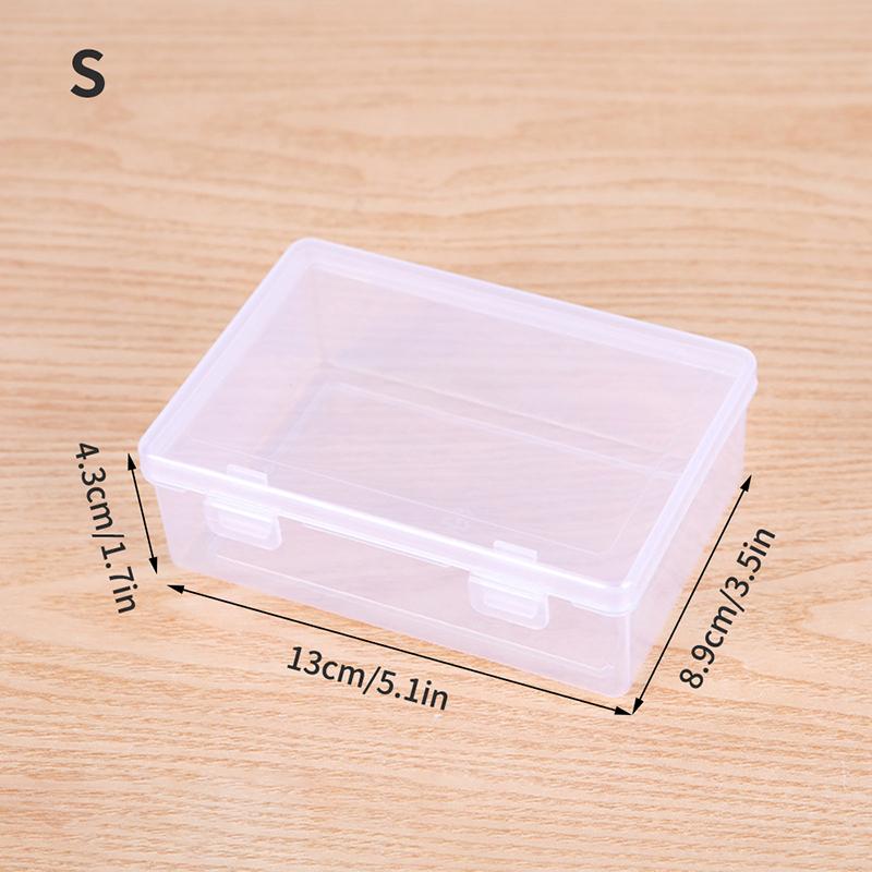 Transparent Clamshell Plastic Storage Box, Stackable Storage Box, Suitable For Office, Bathroom, Kitchen, Household Utility Box
