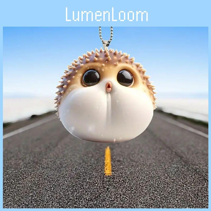 Очаровательный мультяшный акриловый кулон-ежик для рождественской елки, украшение для дома