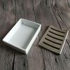 Fast Drying Storage Tray Stainless Steel Draining Rack Soap Container Box Soap Dish Sponge Holder
