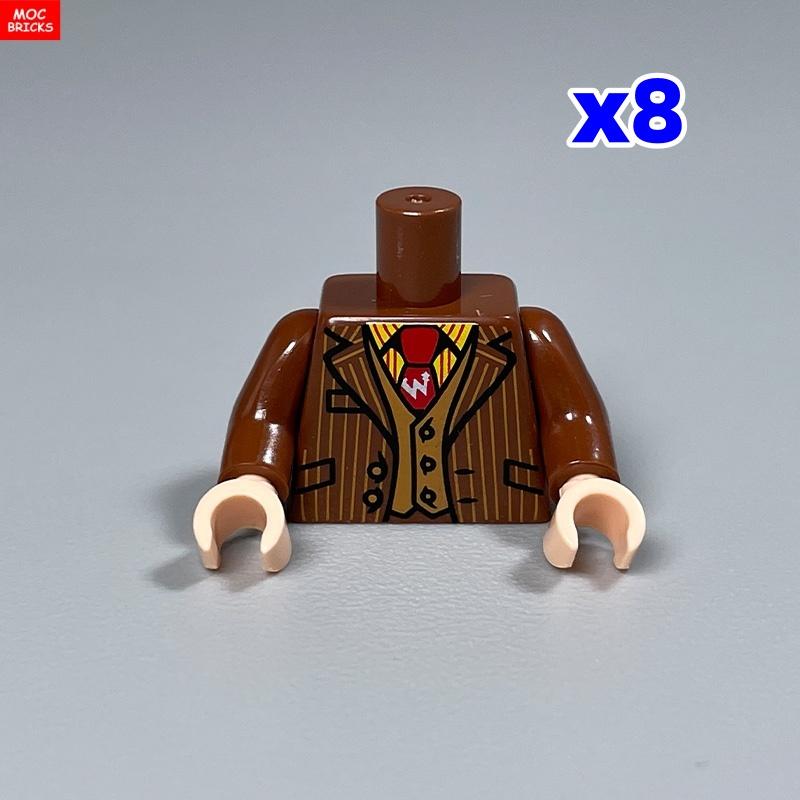 Нетоксичный 8 шт. Moc Кирпичи Торс Костюм 4 см Фигурка Часть Руки Кисти Поварская Ткань Строительные Блоки Игрушки Для Детей Рождественские Подарки