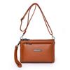 Multi-layer Handbag With Coin Purse Women's Crossbody Shoulder Bag Solid Color Envelope Bag