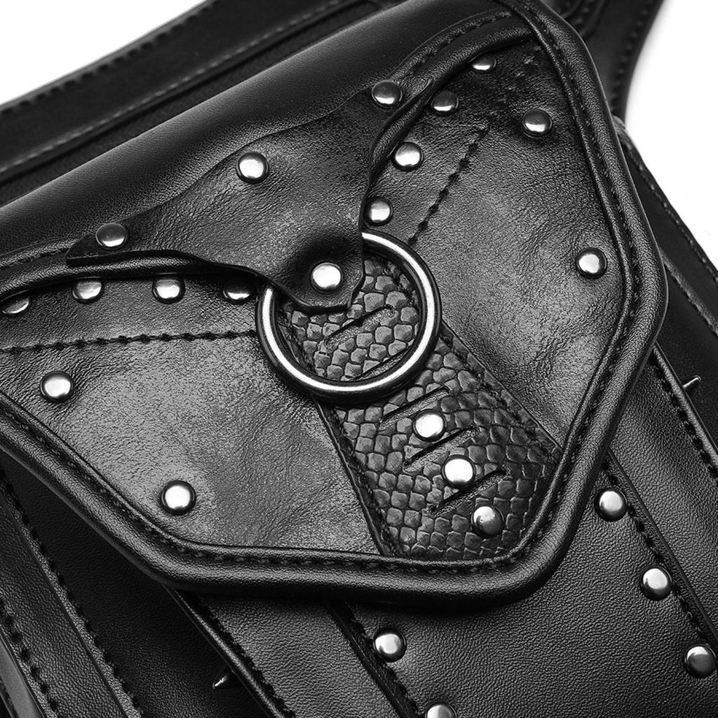 Поясная сумка в стиле стимпанк в готическом стиле, на ногу со съемным ремешком, поясная сумка на бедро, женская поясная сумка из искусственной кожи