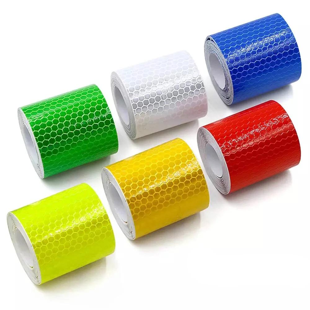 Sticker 5*100cm Safety Warning Tape Self Adhesive Reflective Strip Sticker Motorcycle Film