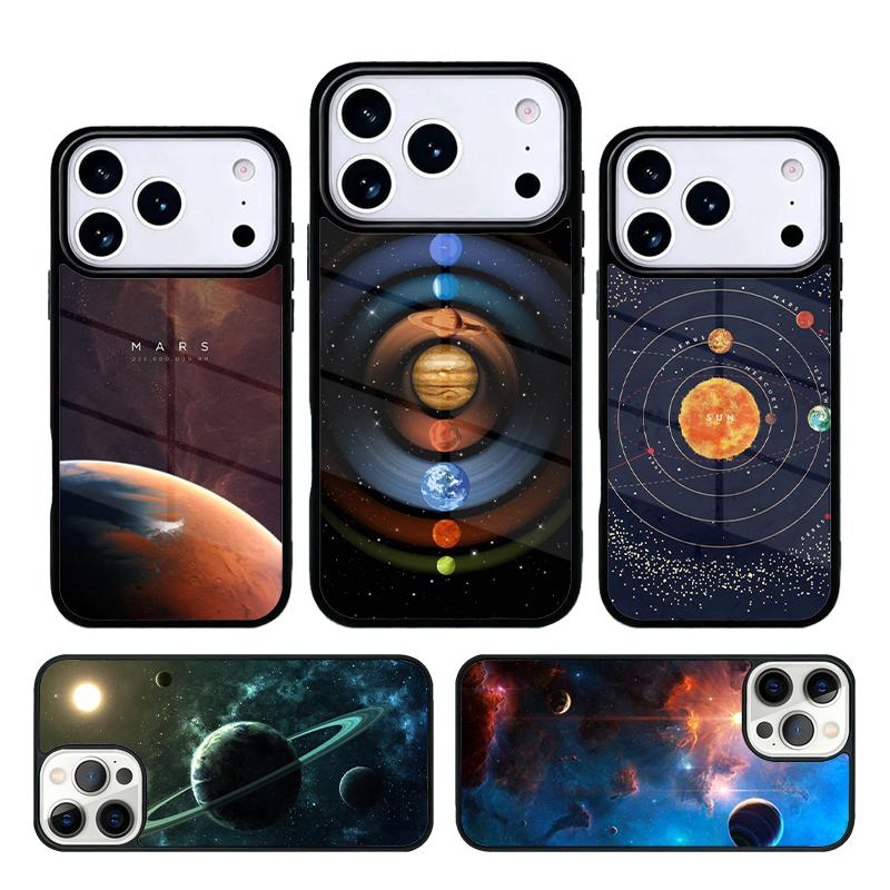Астрономия Планеты Чехол для Телефона для IPhone 11 12 13 14 15 16e 17 Pro Max Coque для IPhone 17 Air